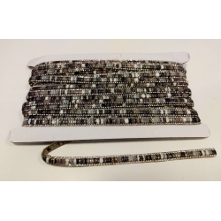 Taśma termo wykończona kryształkami kaka